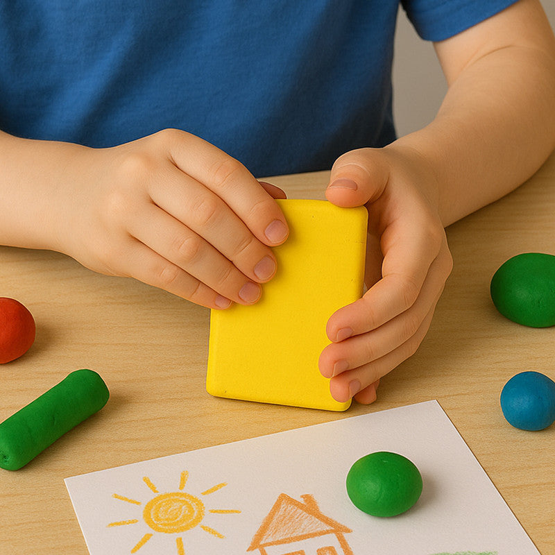 Camlin Modelling Clay – 150 gm Yellow Color Soft and Reusable Clay for Creative Crafting