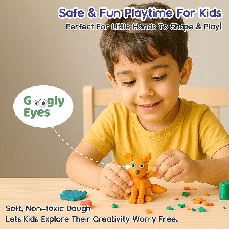 Aditi Moldy Magic 10-Color Dough Art Kit with Animal Moulds, Cutters & Carry Case