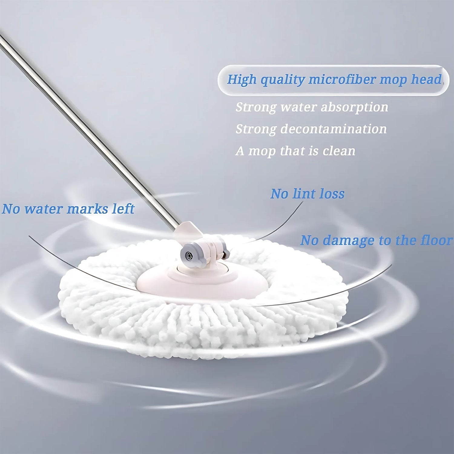 Microfiber Spin Mop Refill Head 360° Rotating Mop (1 Pc)