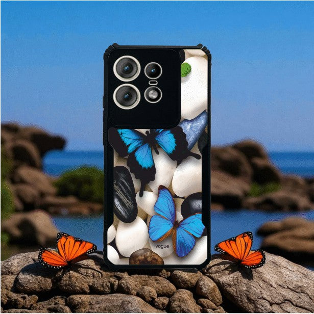 Blue Wings Beauty Mobile Cover For Motorola Edge 50 Pro