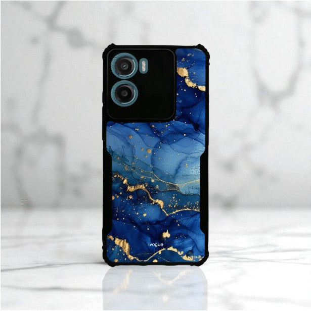 Blue Opulence Mobile Cover For Motorola G05