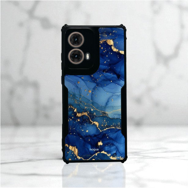 Blue Opulence Mobile Cover For Motorola G85