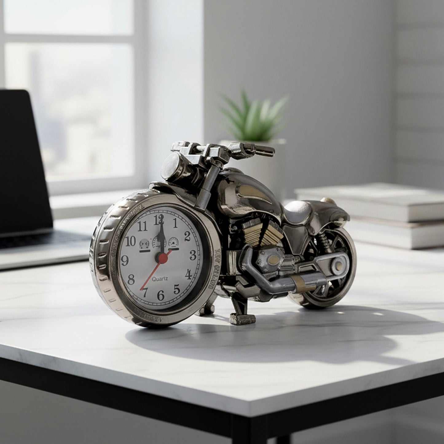 Motorcycle Alarm Clock, Motor Table Clock for Home Decor (1 Pc)