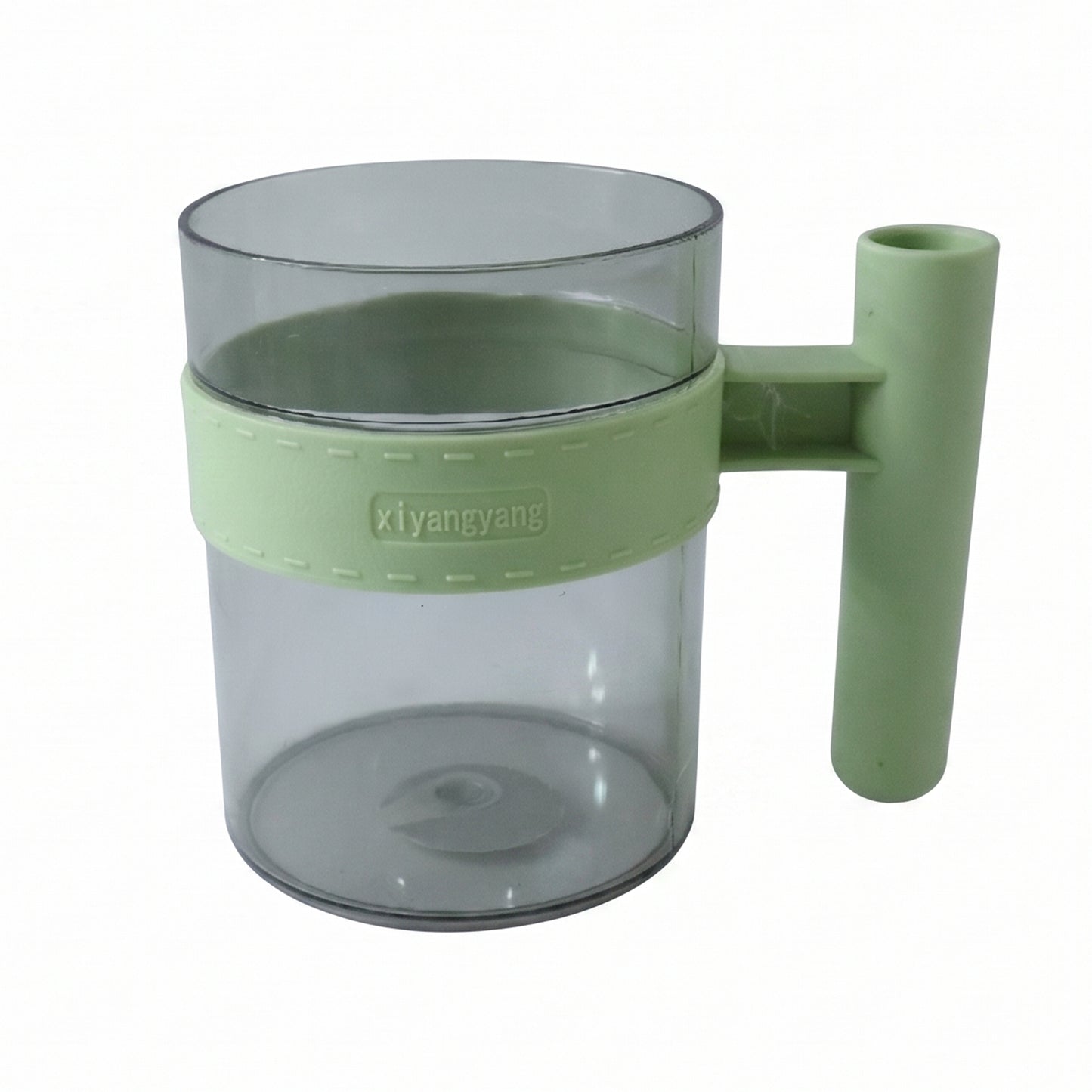 Transparent Plastic Cup with Handle Reusable Water Tea and Coffee Mug (1 Pc) view 5