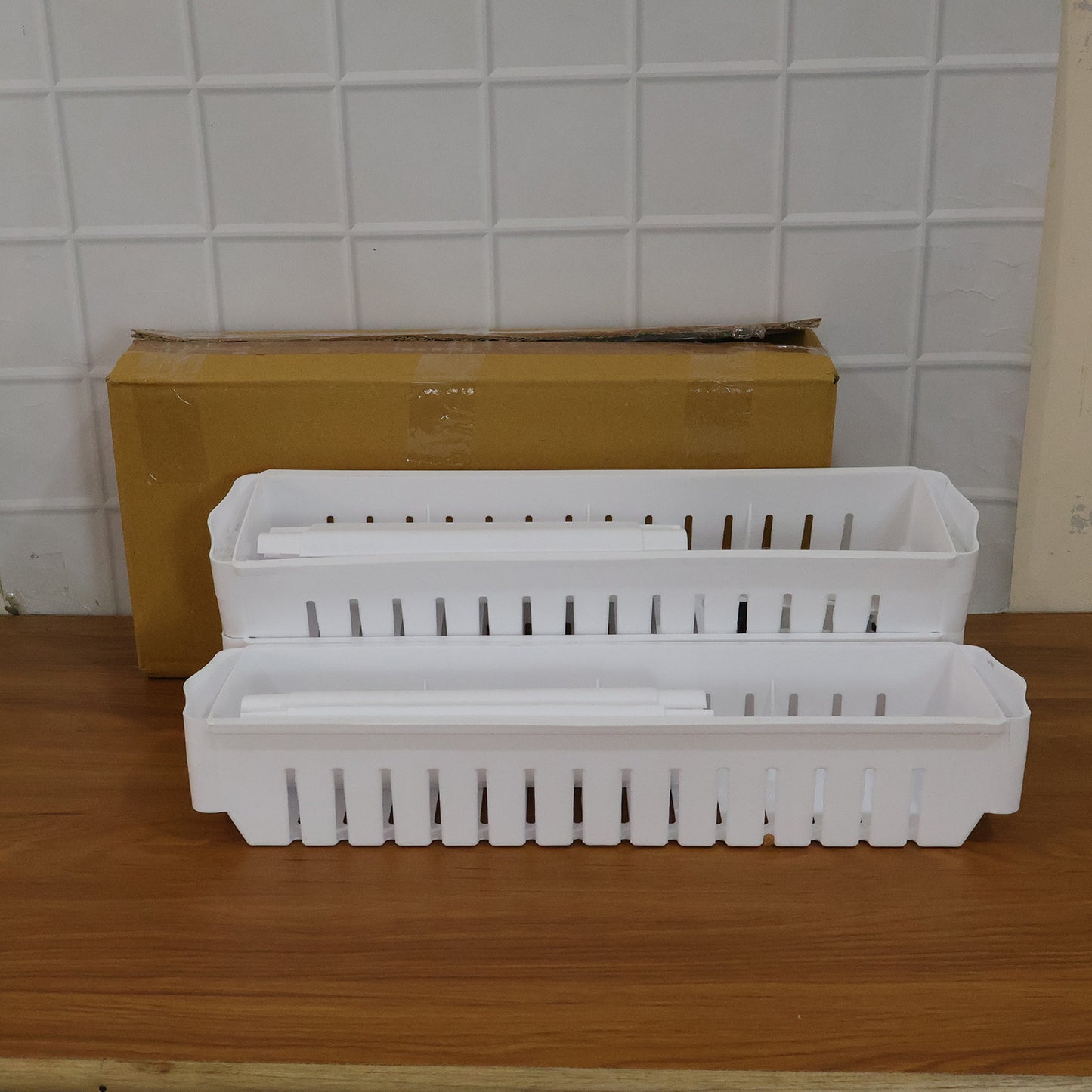 countertop organizer rack with three layers