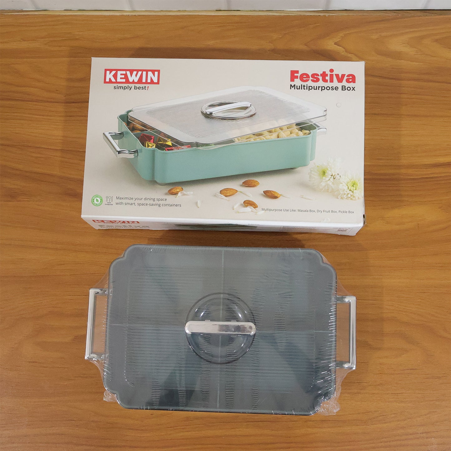 4 Compartment Multipurpose Plastic Food Storage Container (1 Pc)