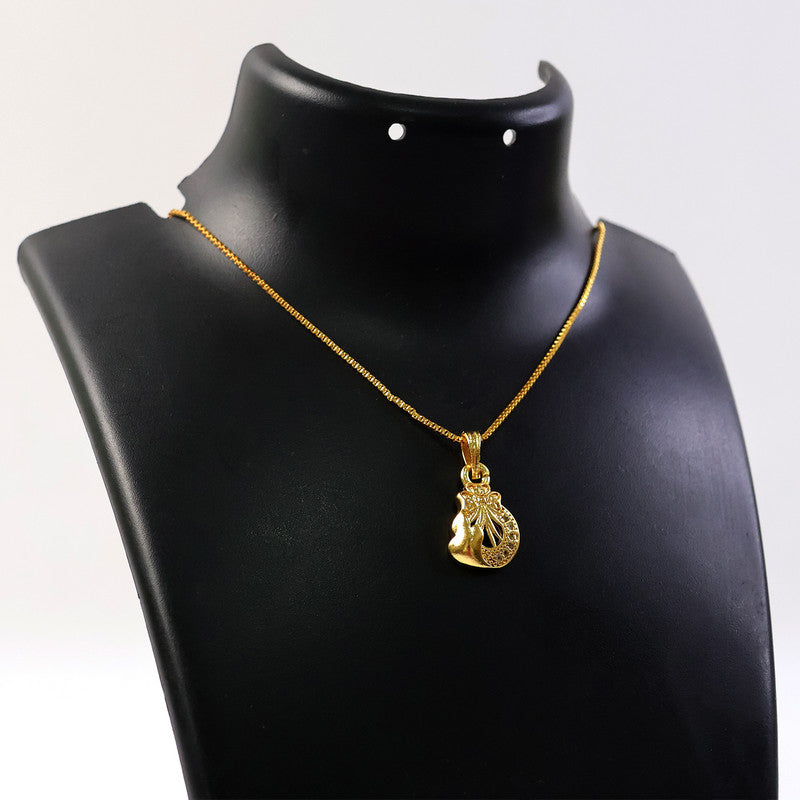 Artistic Crescent Drop Pendant Necklace with Crystal Highlights