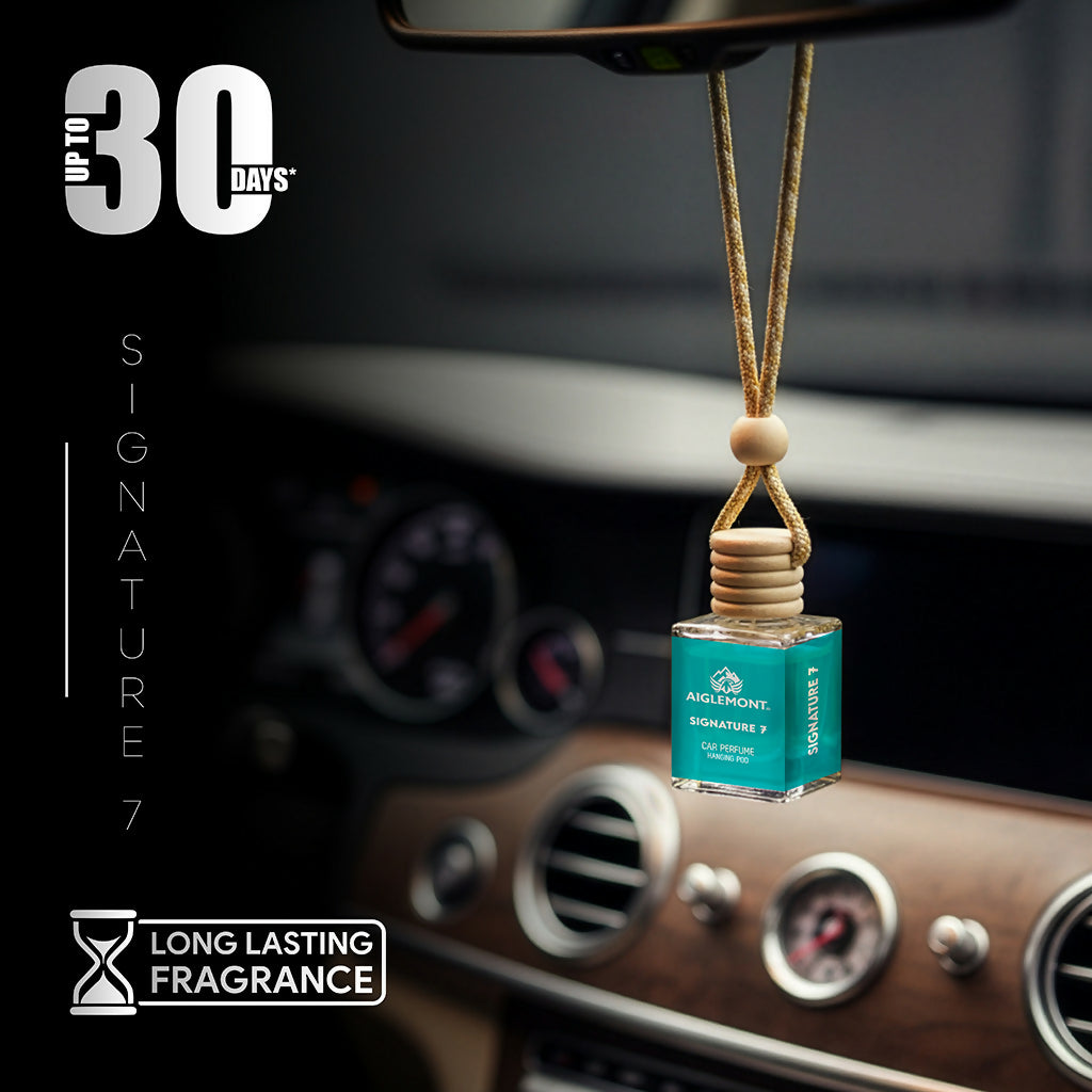 Aiglemont Signature 7 Car Perfume Hanging Pod 10ml | Long-Lasting Car Air Freshener | Premium Car Interior Accessory