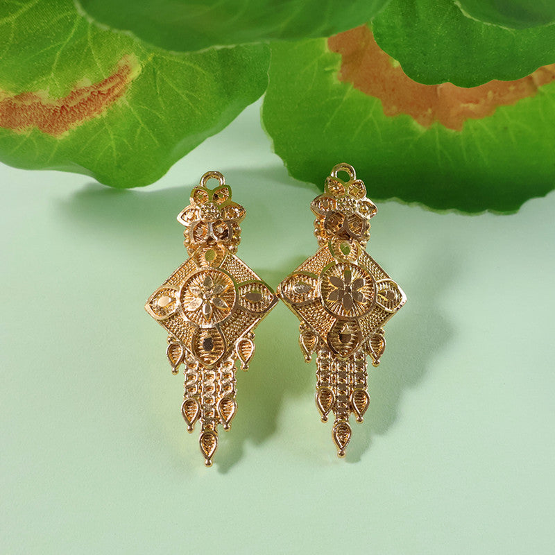 Elegant Traditional Gold-Plated Long Necklace Set for Bridal & Festive Wear