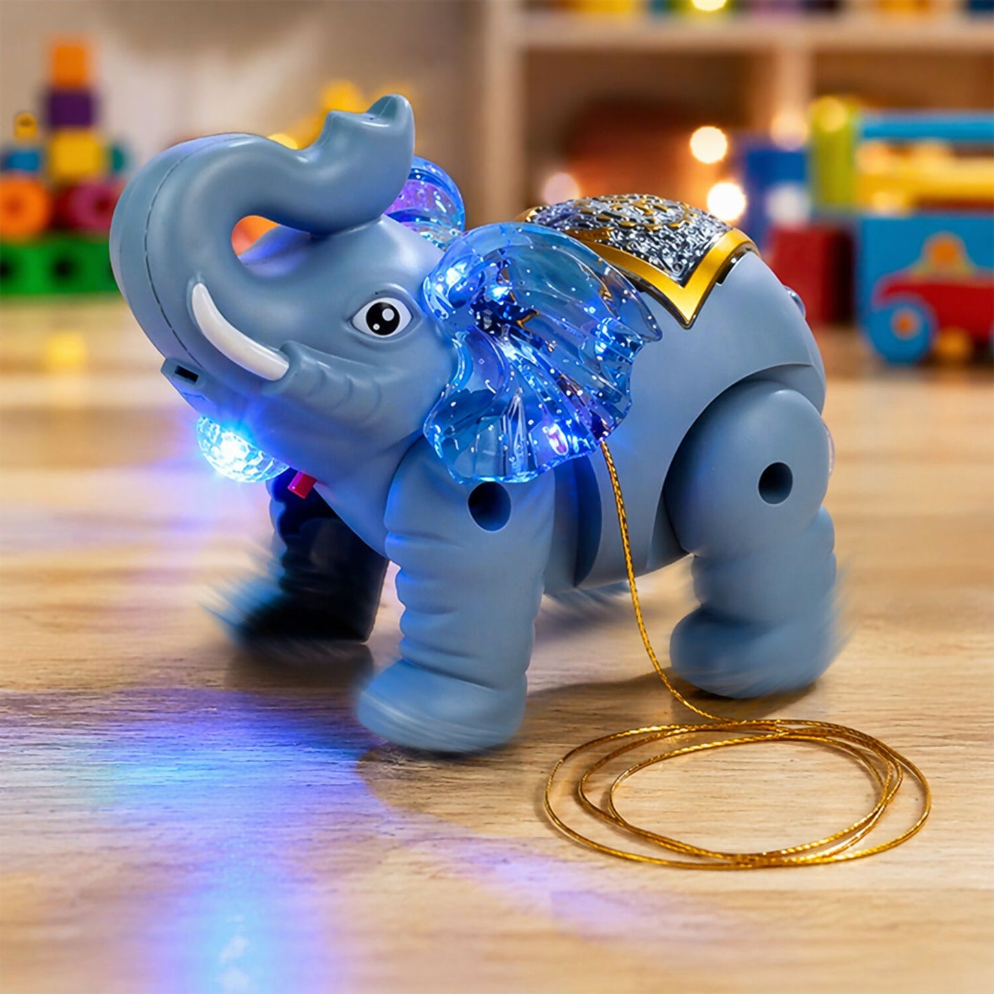 Light-Up Elephant Pull Toy playing music and lights