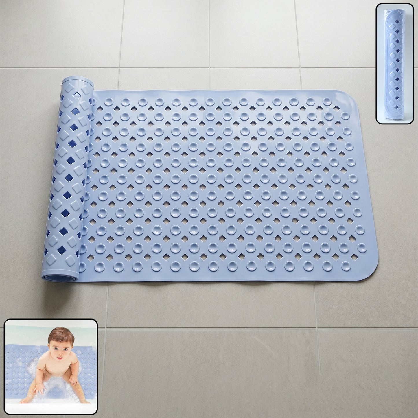 anti slip bath mat suction cups