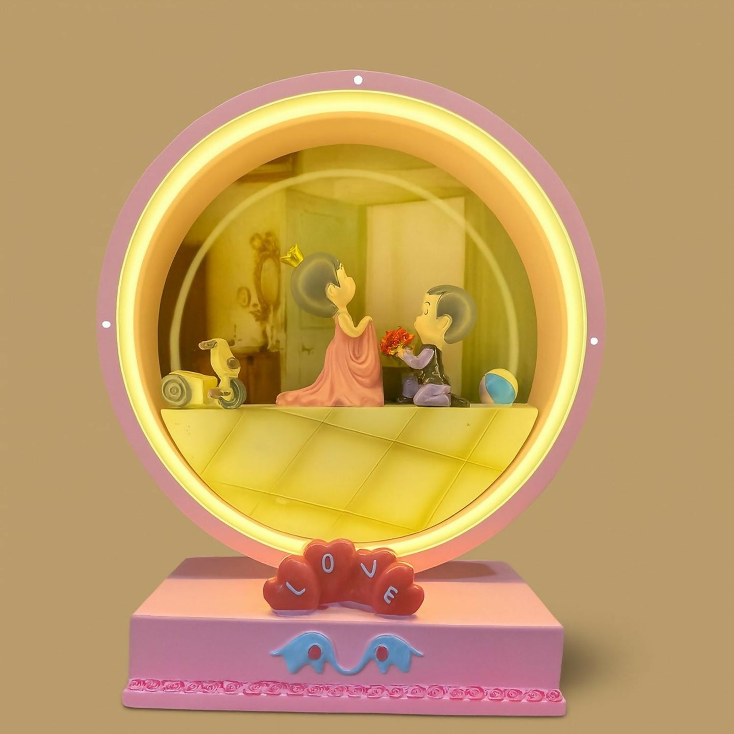 Romantic Love Couple Decorative LED Night Lamp | Cute Proposal Scene Gift Lamp for Bedroom, Home Decor, Anniversary, Valentine’s, Birthday | Creative Table Light for Couples & Friends