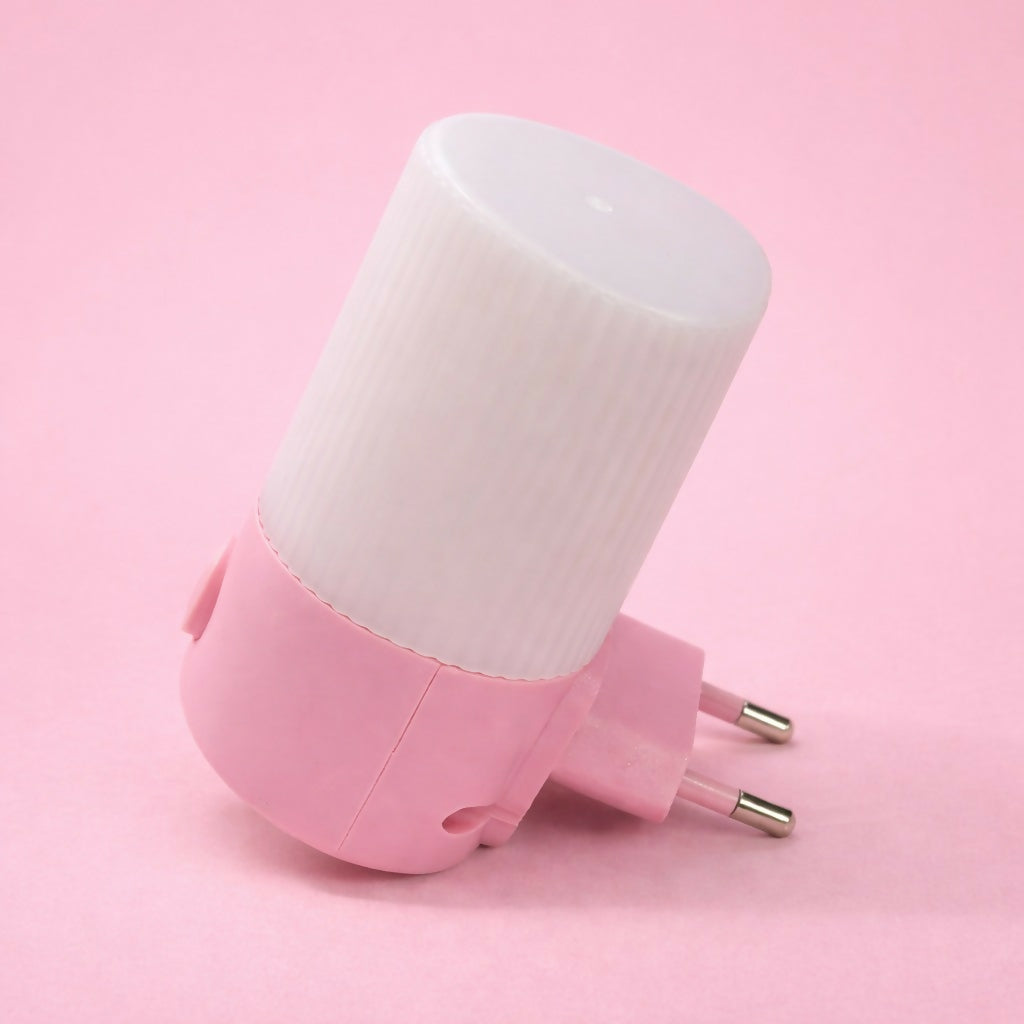 Compact portable LED night lamp glowing softly