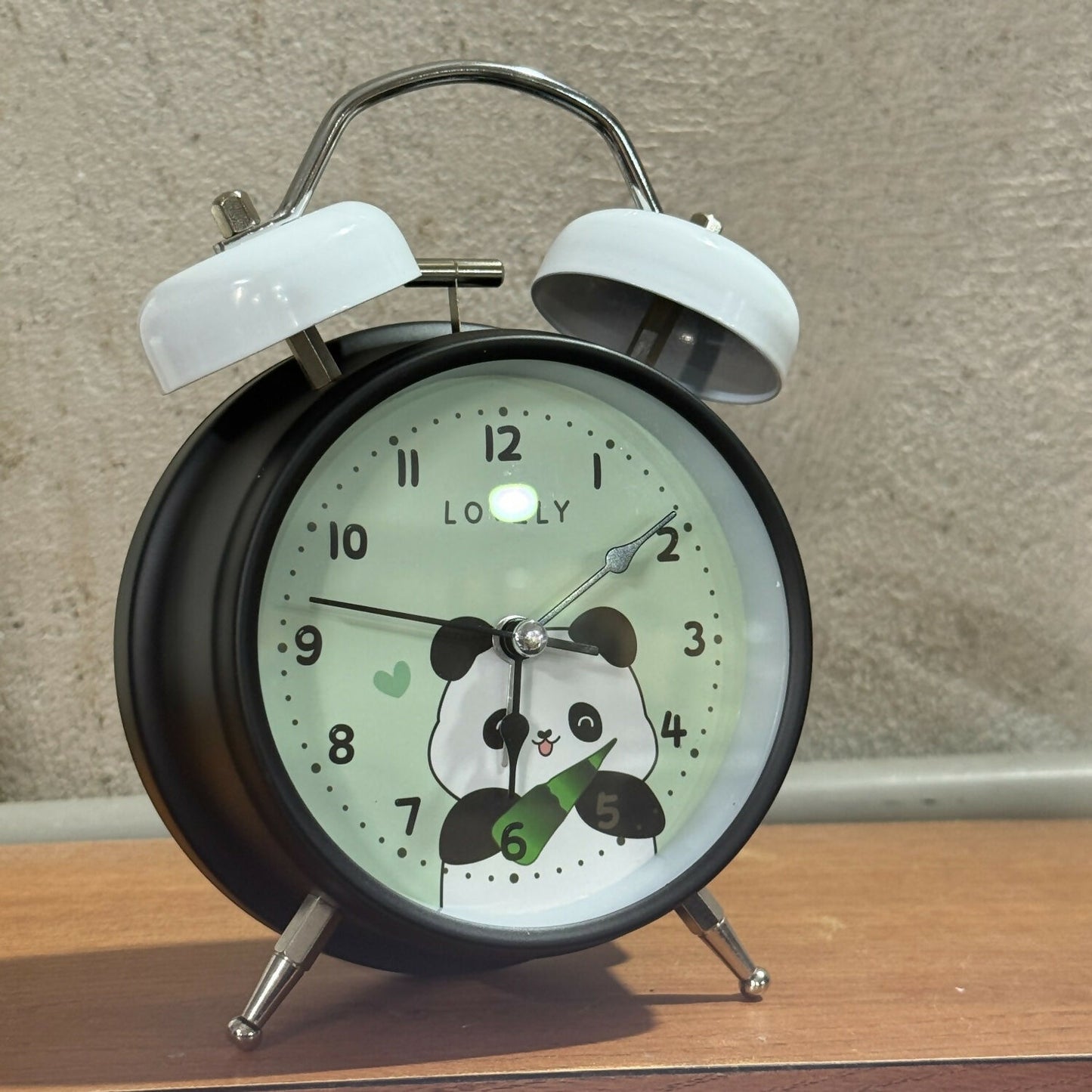 Cute Panda Analog Alarm Clock for Bedroom & Study Table