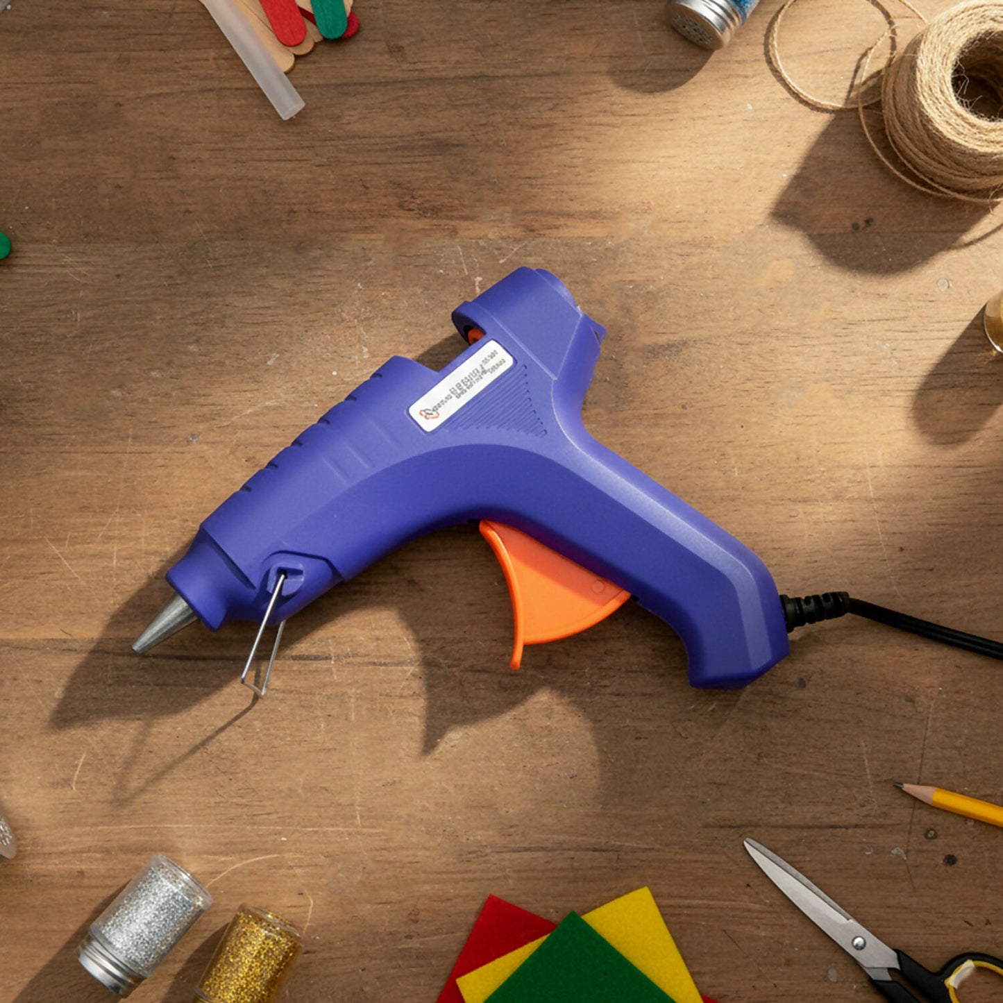Electric 40W Fast Heating Hot Melt Glue Gun for DIY Crafts, Repairs, Paper, Plastic & Accessories
