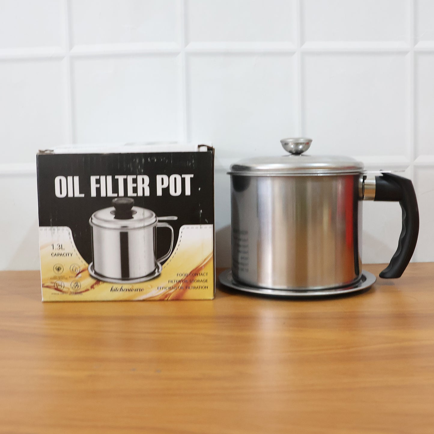 Premium Stainless Steel Oil Filter Pot (1.3 Ltr)