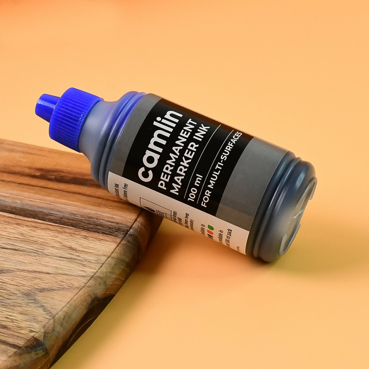 Camlin Permanent Marker Ink – 100 ml Blue Refill Bottle for Multi-Surface Writing