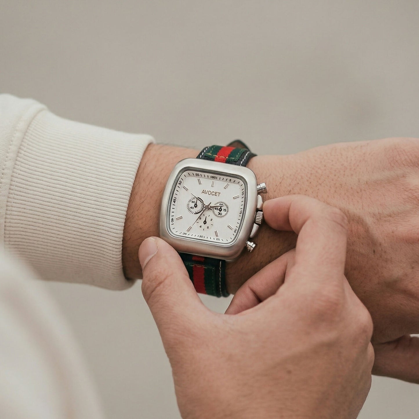 Men's watch showcasing multi-function sub-dials