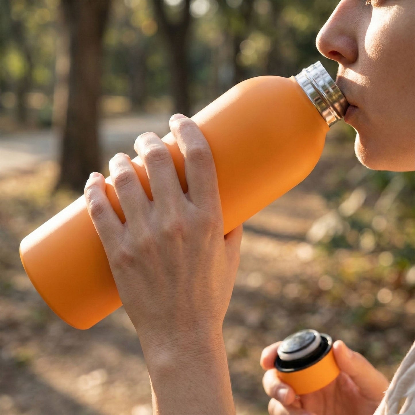 Customize Stainless Steel Double Wall Vacuum-Insulated Drink Water (Orange / 500 ML )