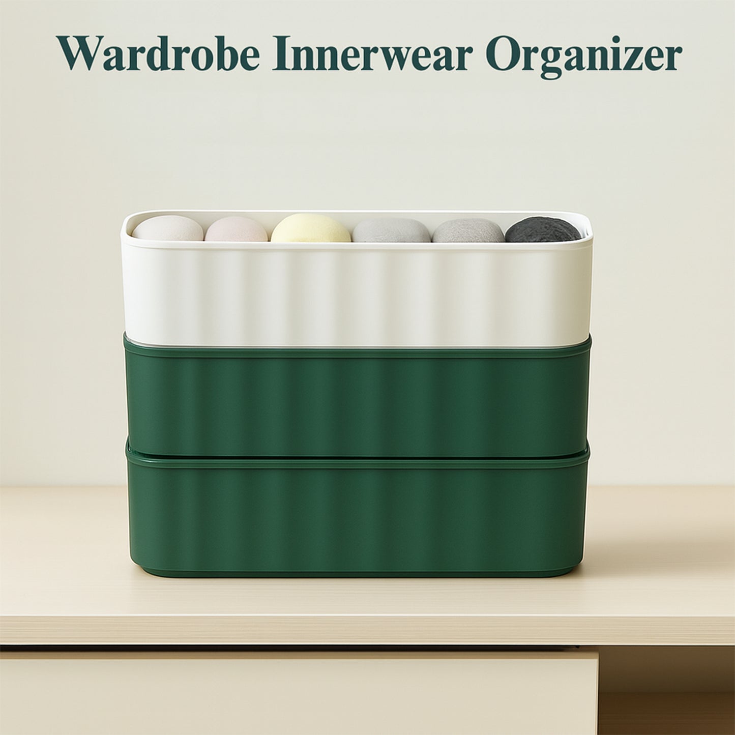 5 Compartments Socks / Handkerchief / Underwear Storage Box Socks Drawer Closet Organizer Storage Boxes (pack of 4)