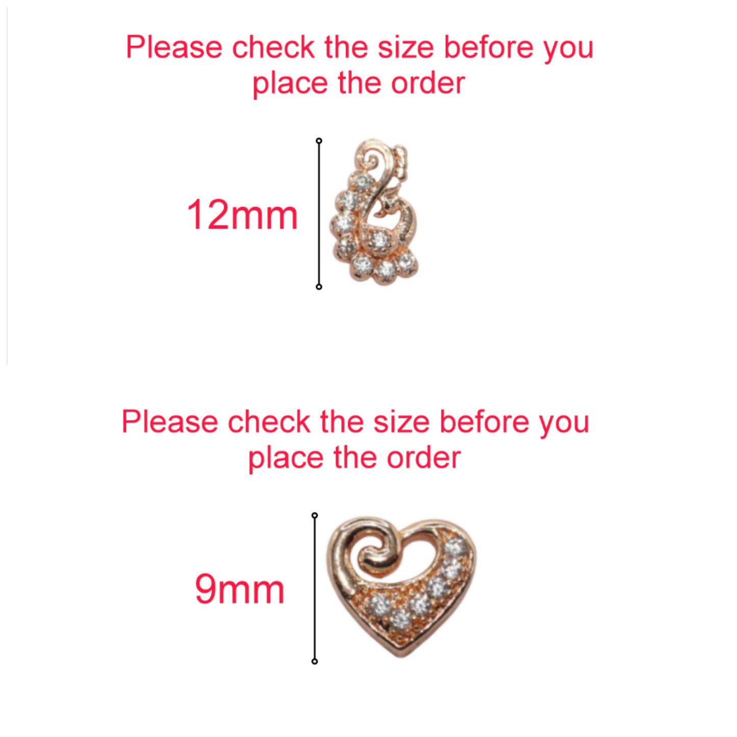 Rose Gold-Plated Peacock/Paisley Studs with AD Combo Pack of 2 for women and girls