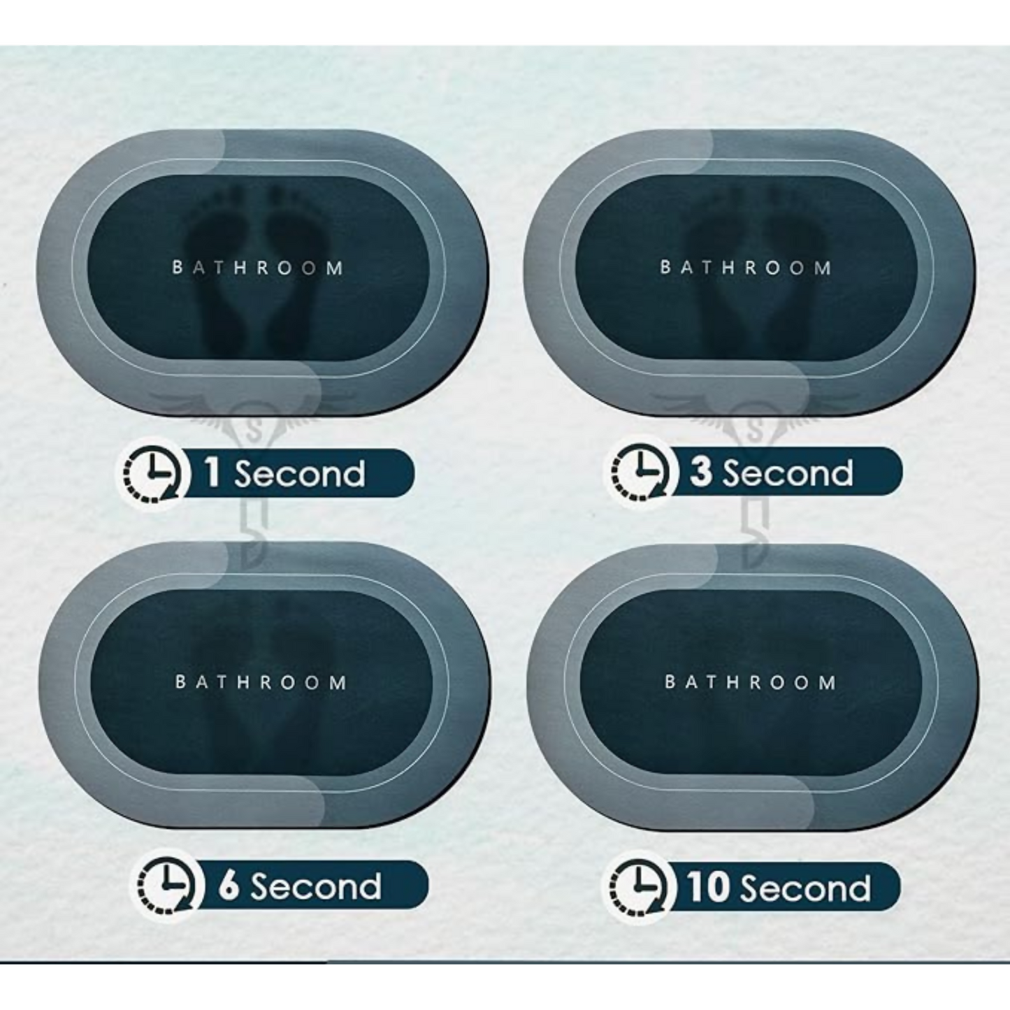 Super Absorbent Quick-Dry Oval Bathroom B Grade Floor Mat (60Gm)