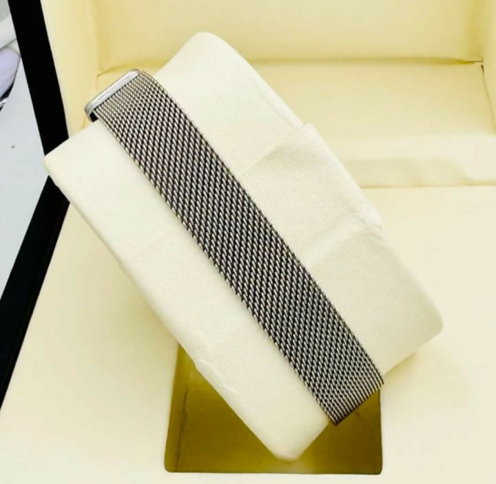 Analog Watch with Bright Blue Dial and Navy Silicone Strap