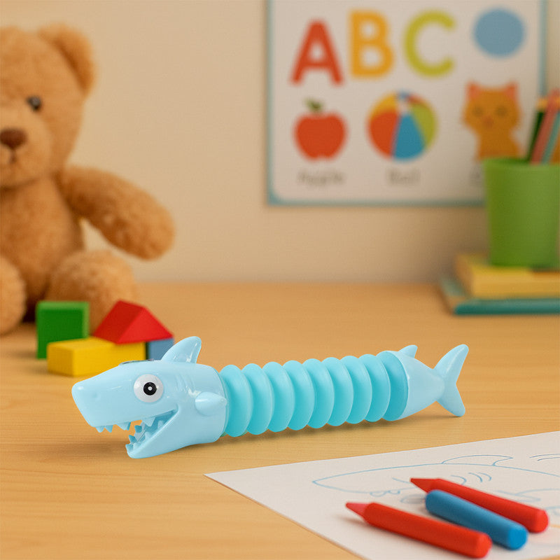 Pop Tube Shark Toy for Kids – Flexible Stretchable Animal Figure for Fun Play and Sensory Development