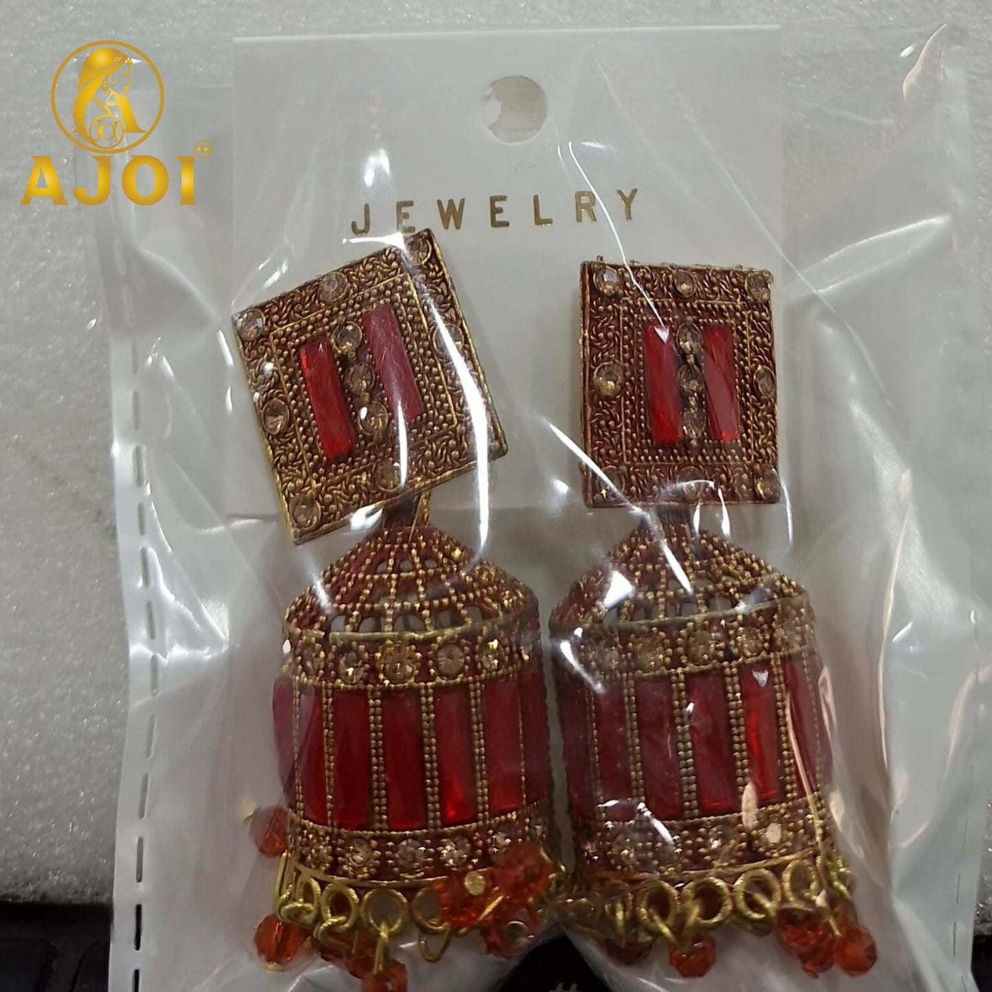 Royal Red Temple Earrings