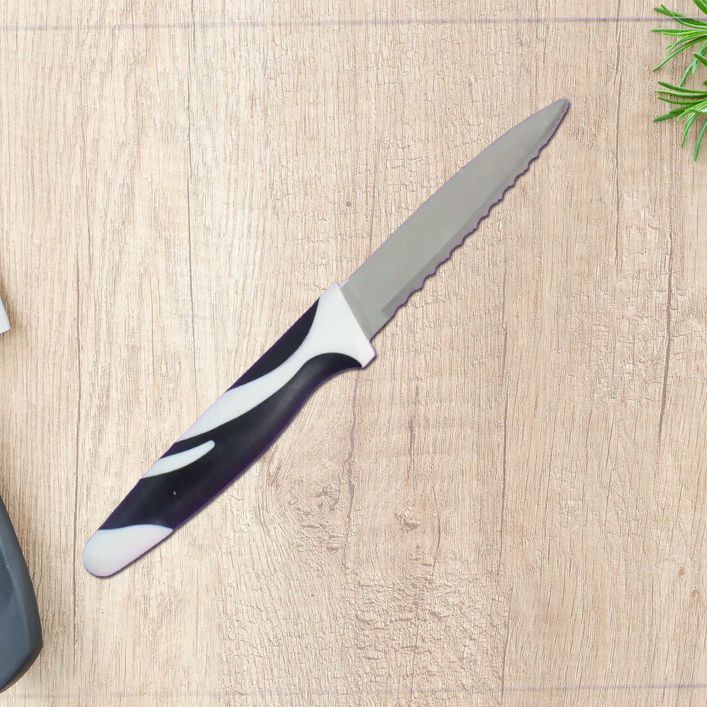 Ritu Stainless Steel Serrated Blade Zebra Kitchen Knife (1 Pc) view 2