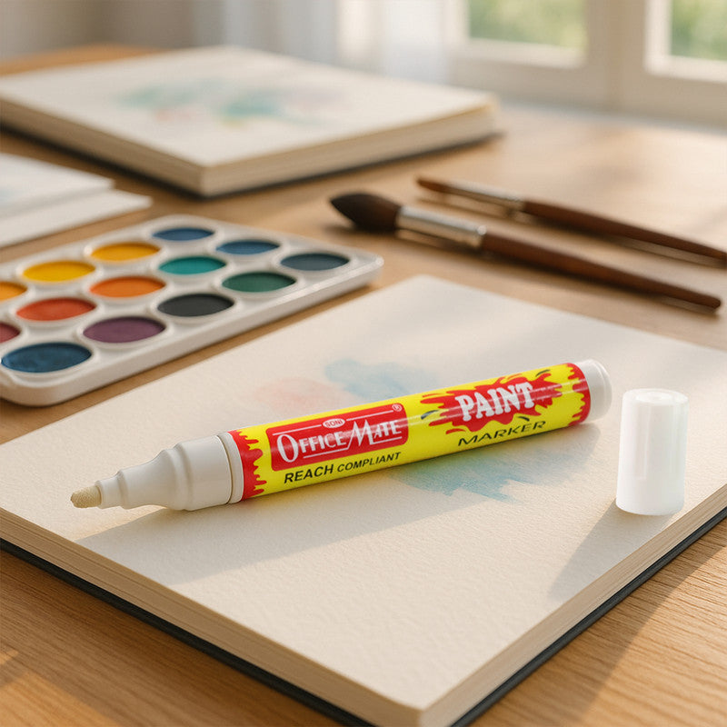 Paint Marker Pen – Permanent, Quick Dry, Opaque Ink for Metal, Glass, Plastic, and Wood