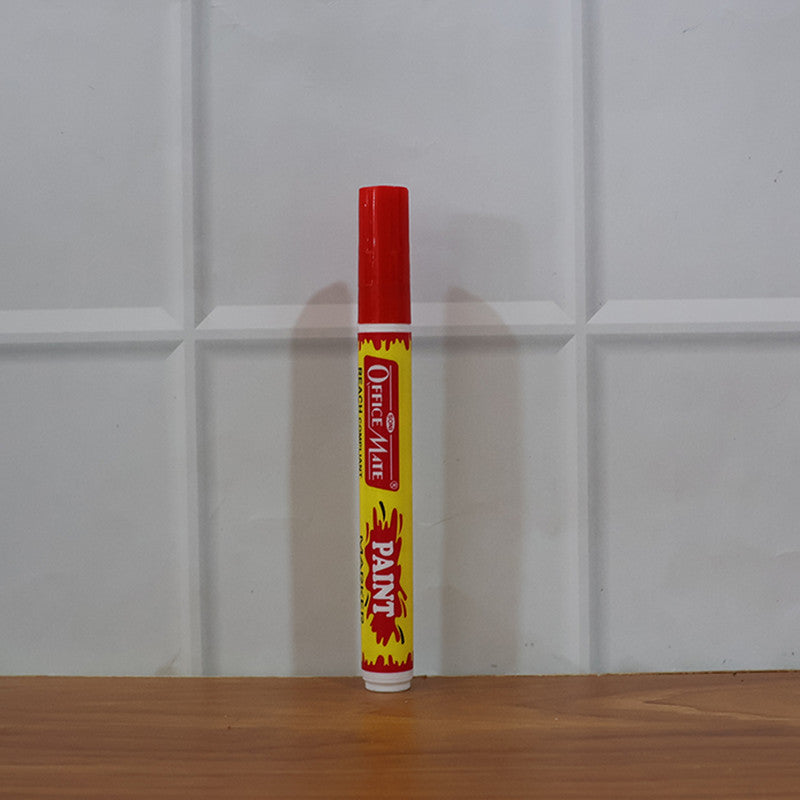 Officemate Permanent Paint Marker Pen Red – Quick Dry, Waterproof & REACH Compliant