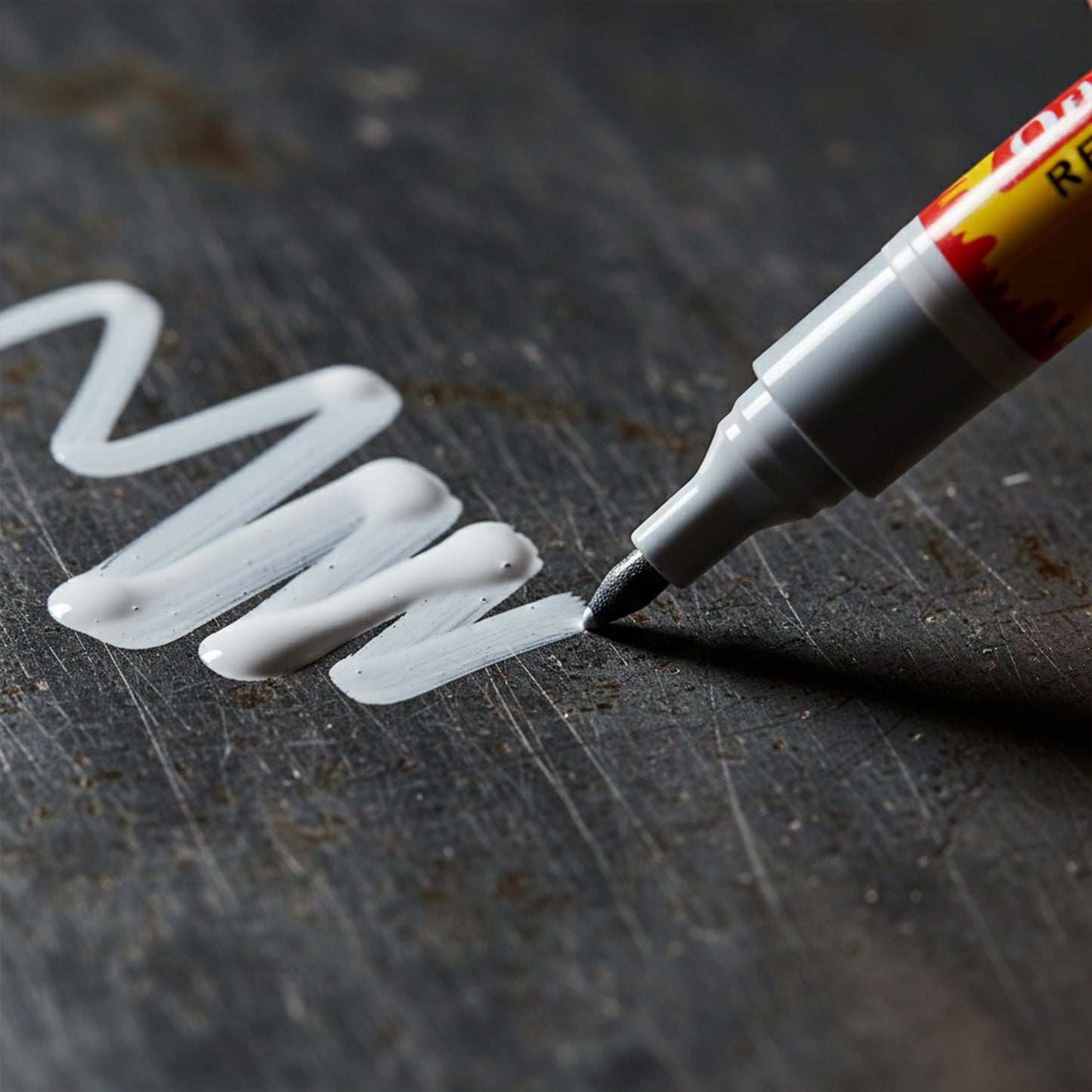 Officemate Permanent Paint Marker Pen Silver – Metallic Finish, Quick Dry, Waterproof & REACH Compliant