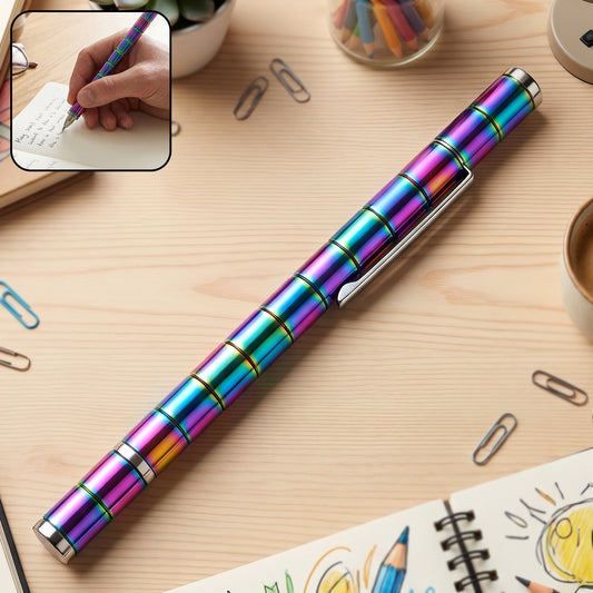 Magnetic Metal Writing Pen with Fidget Spinner Function - 1 Pc