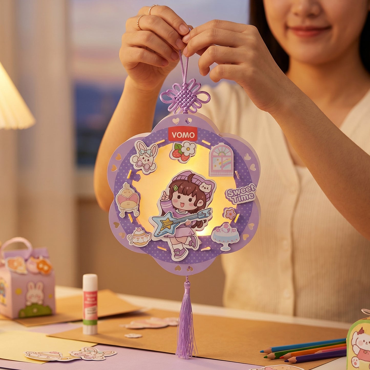 DIY Paper Lantern Craft Kit Decorative Hanging Lantern Set