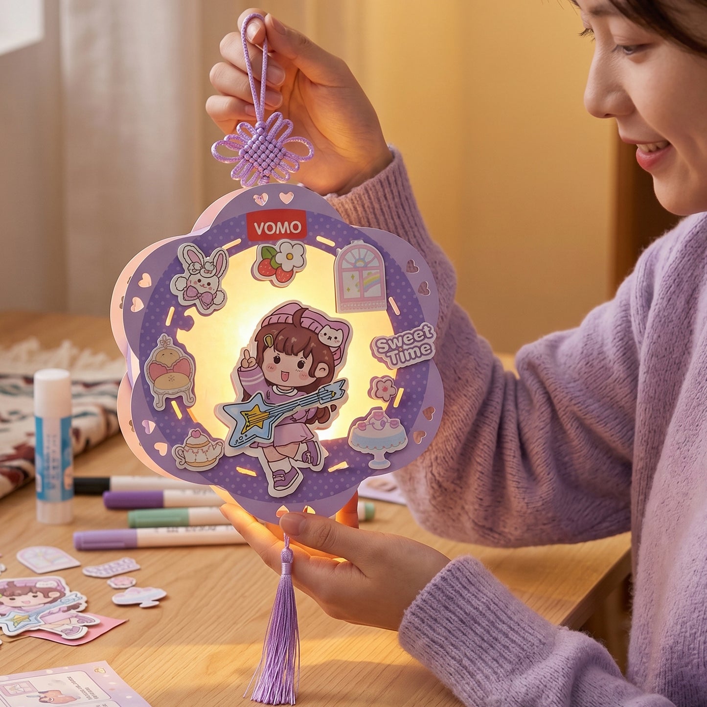 DIY Paper Lantern Craft Kit Decorative Hanging Lantern Set