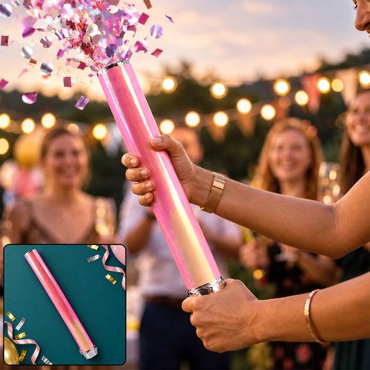 Red chamki confetti party popper.