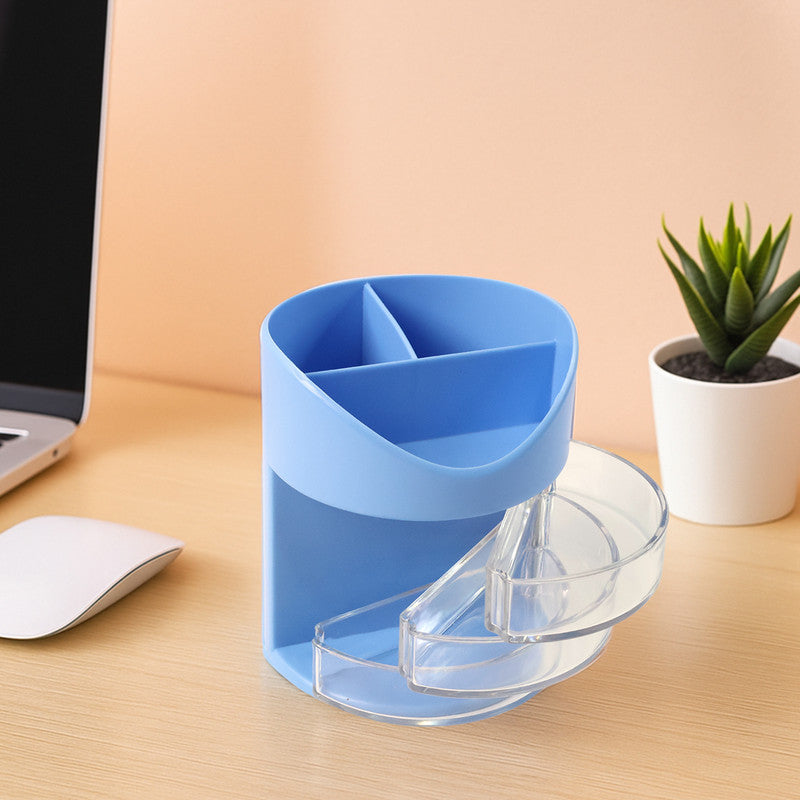 Khyati Pen Stand Trendy – Multi-Section Desk Organizer with Swivel Drawers