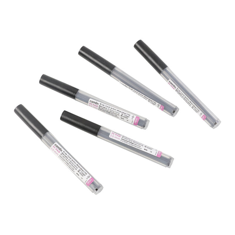 Camlin Hi-Par 2.0 mm Pencil Leads – High-Polymer Replacement Leads for 2 mm Clutch Pencils (Pack of 10)