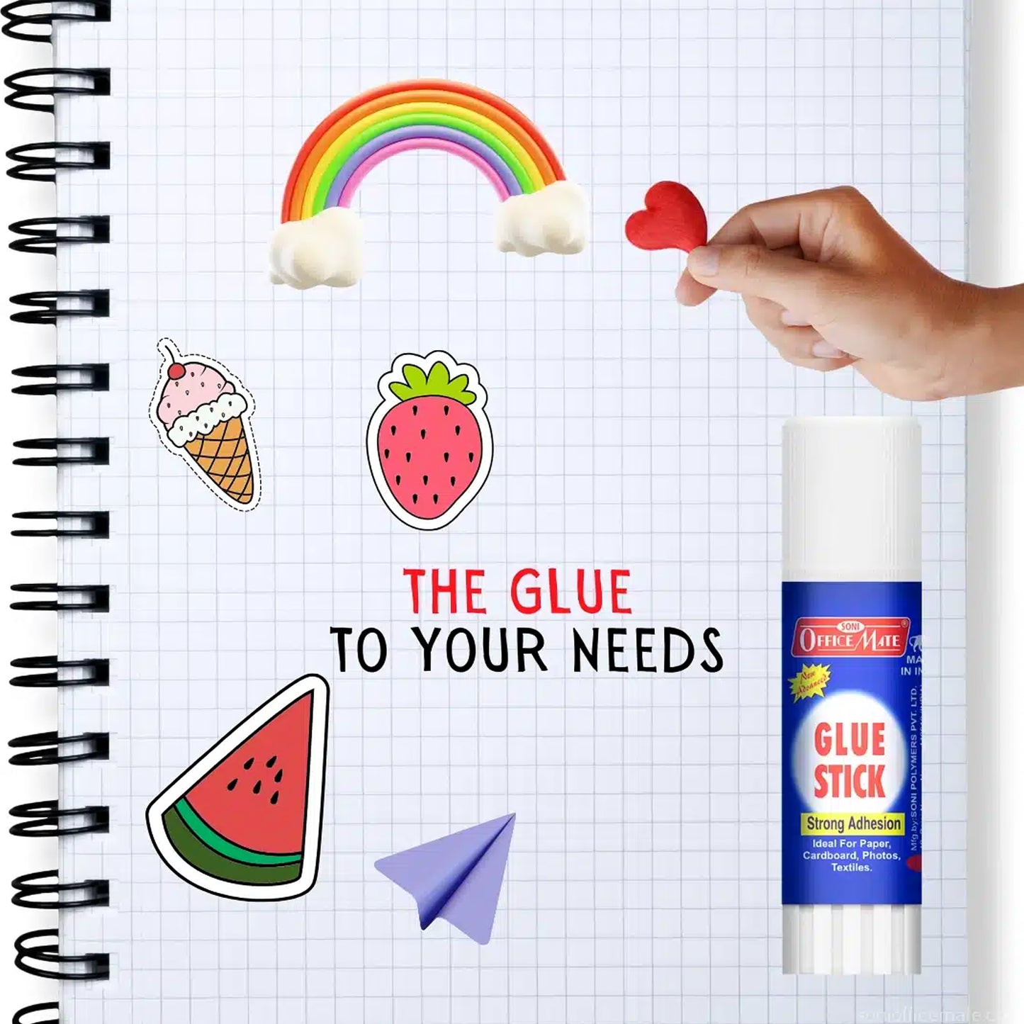 Officemate My Personal Office Kit – Complete Stationery Set with Glue Stick, Cutter, Markers, Correction Pen, Sticky Notes & More