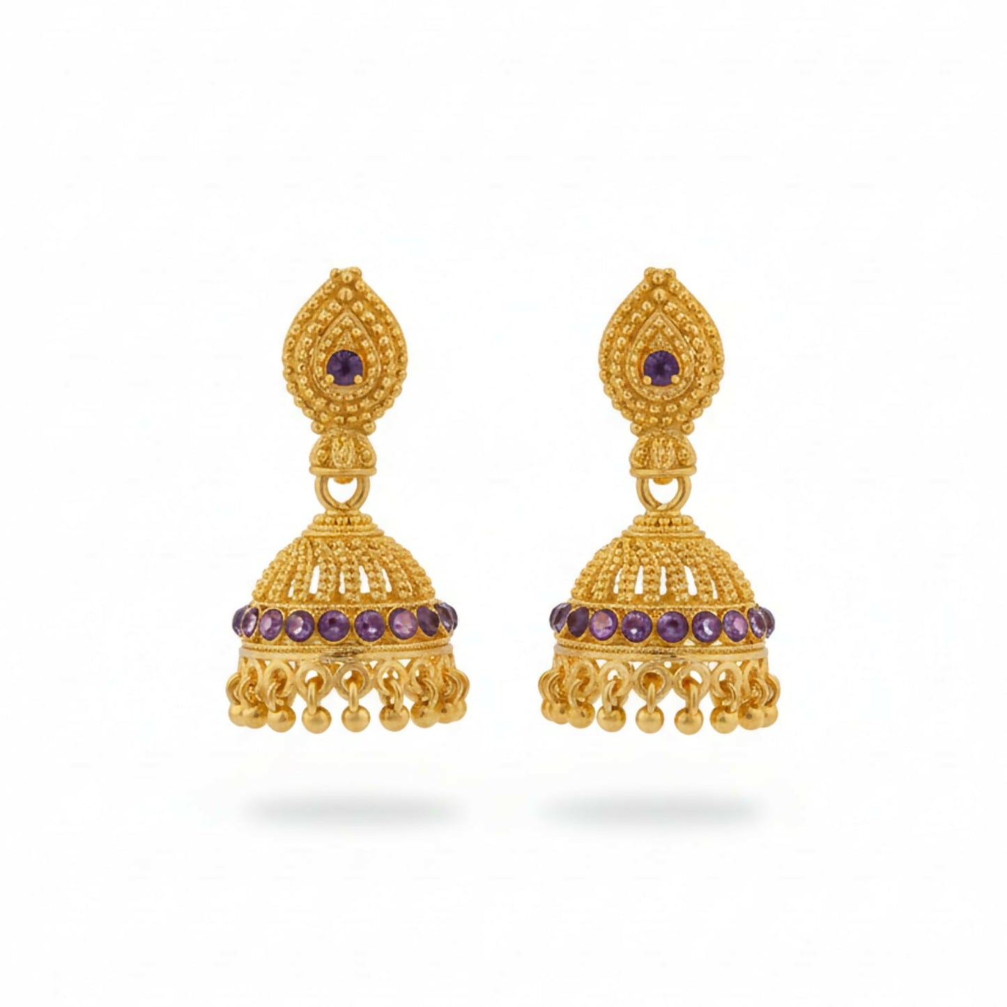 Royal Look Golden Jhumka Earrings | Wedding & Festive Collection
