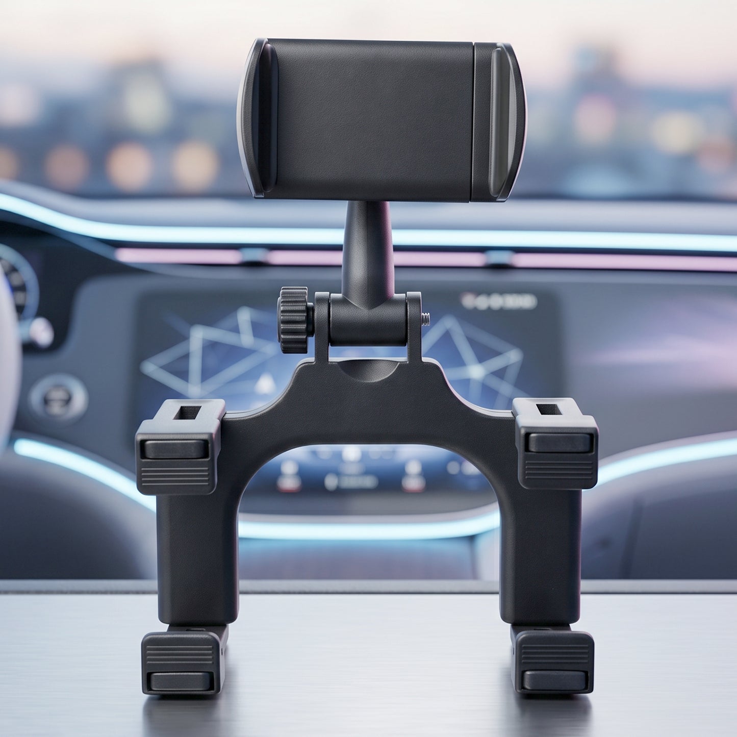 360 Degree Car Rear View Mirror Mobile Phone Holder Adjustable Mount (1 Pc)