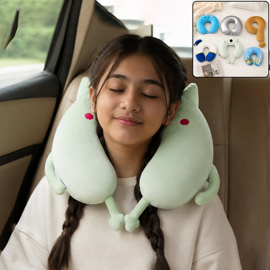 Mix design U shape travel neck pillow with soft head support