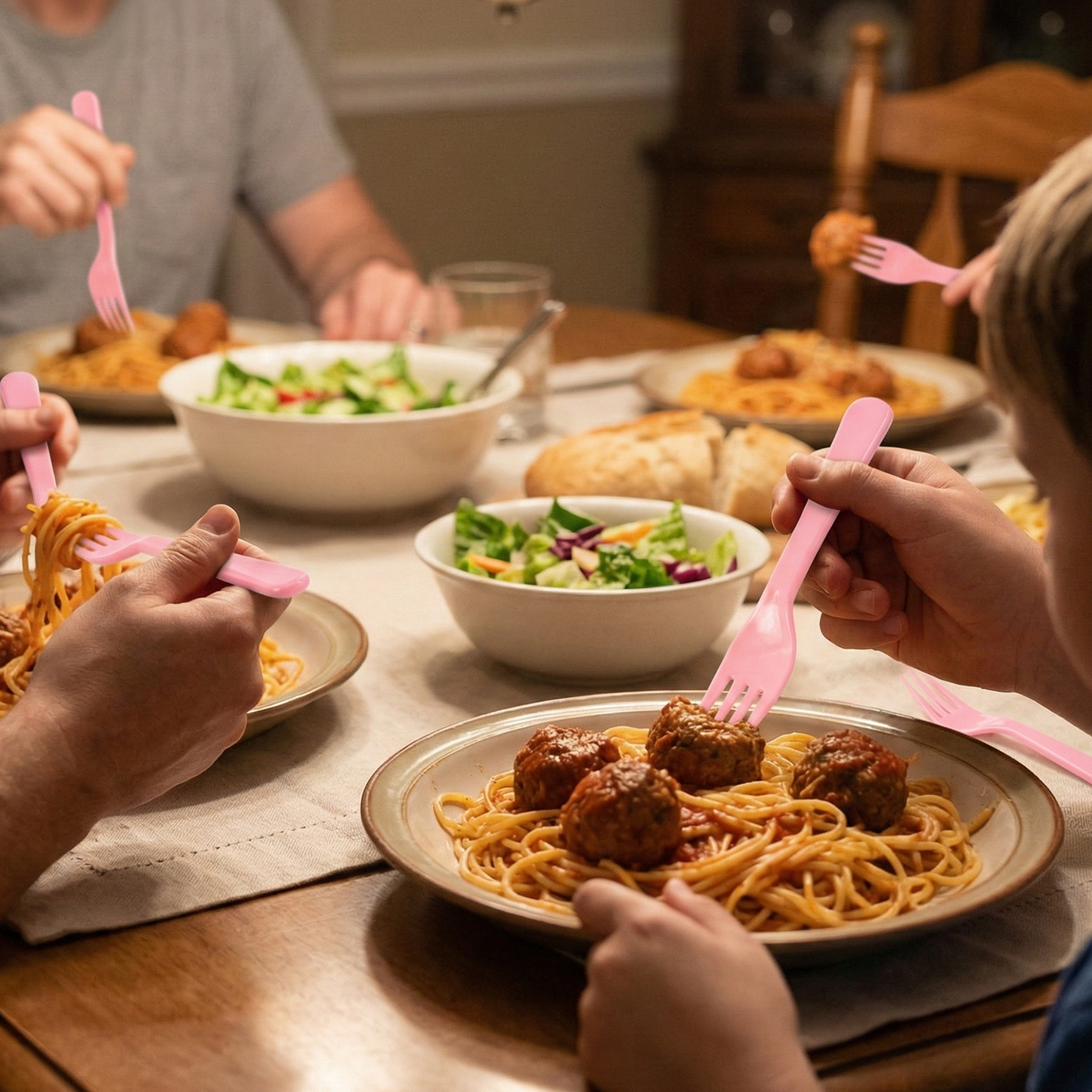 Plastic Fork Spoon, Baby Fork Spoon Dessert Spoon (5pc set)