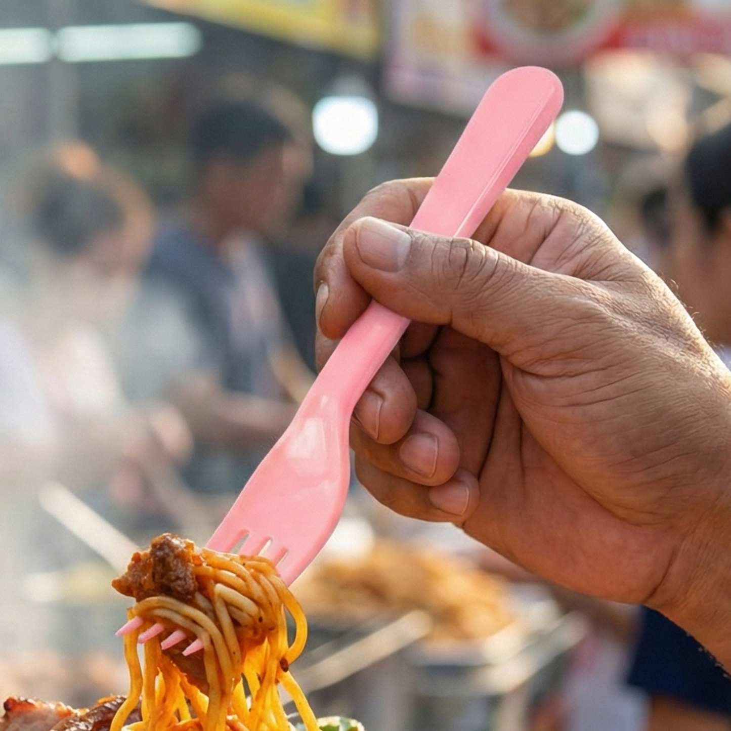 Plastic Fork Spoon, Baby Fork Spoon Dessert Spoon (5pc set)