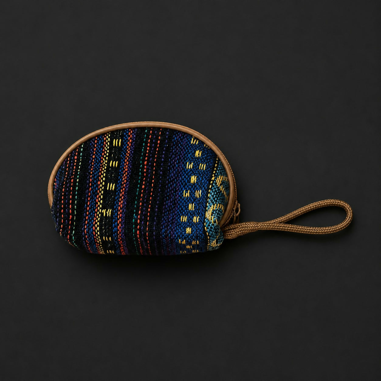 Compact coin pouch showing ethnic print
