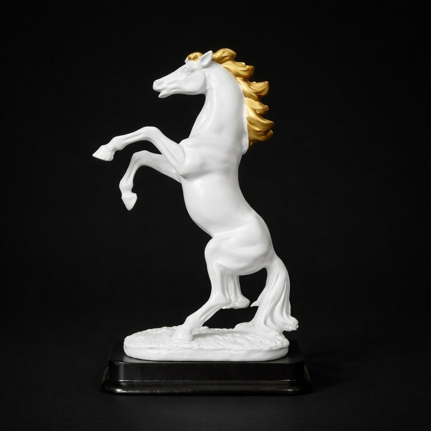 White Horse poly-resin Showpiece for Home Decor | Lucky Horse Statue | Office Table Decor
