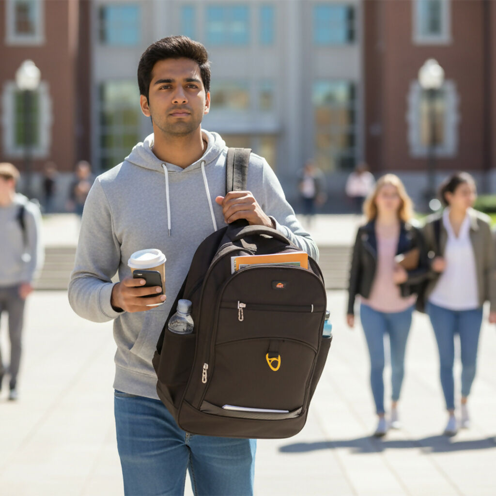 Black Backpack | Travel & Office Bag | Multi-Compartment Durable School Backpack for Men & Women