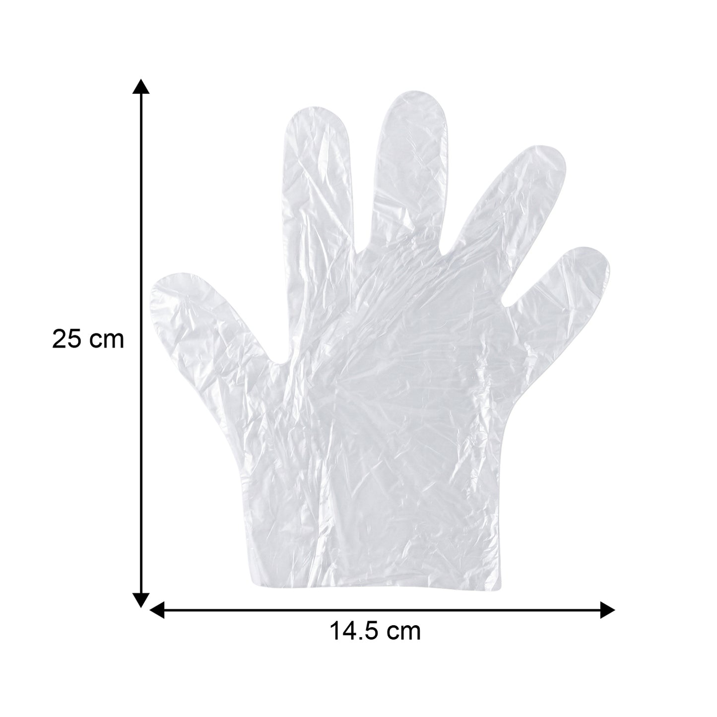 Plastic disposable gloves for single use