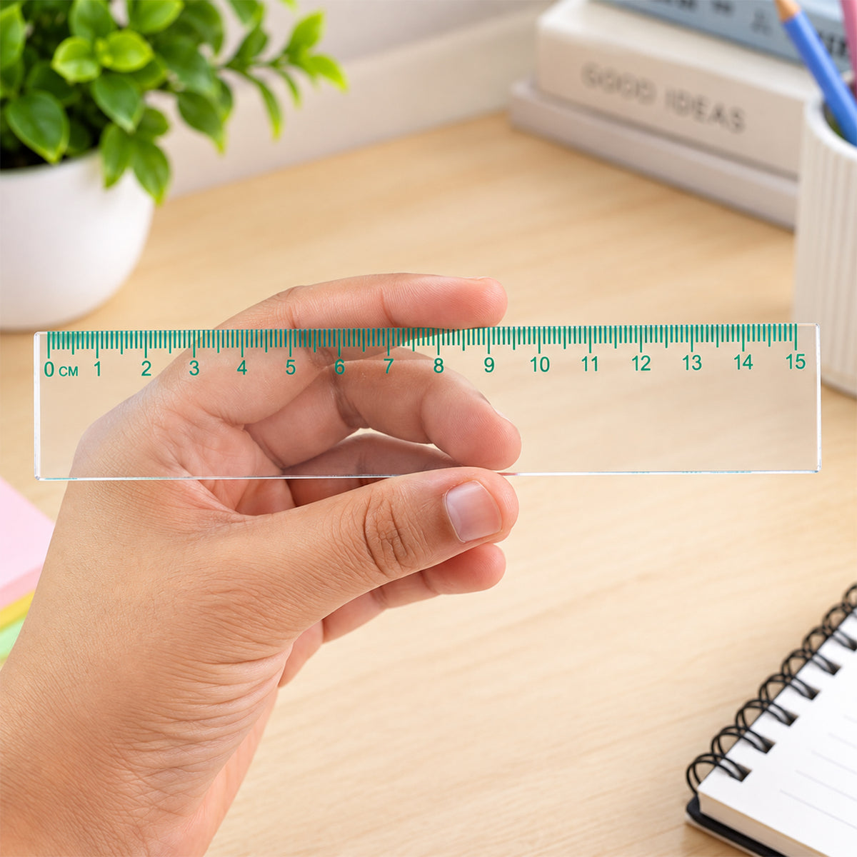 Transparent 15cm Plastic Scale – Durable and Lightweight Ruler